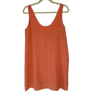 Joie Coral Silk Sleeveless Tunic Blouse Womens S Orange Oversized Lagenlook